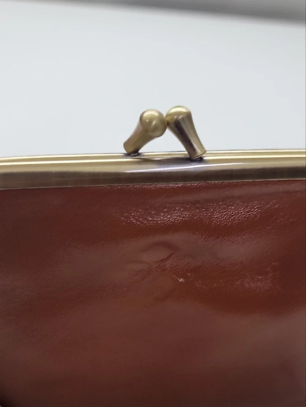 Patricia Nash Borse Large Leather Coin Purse with Keyring - Brown